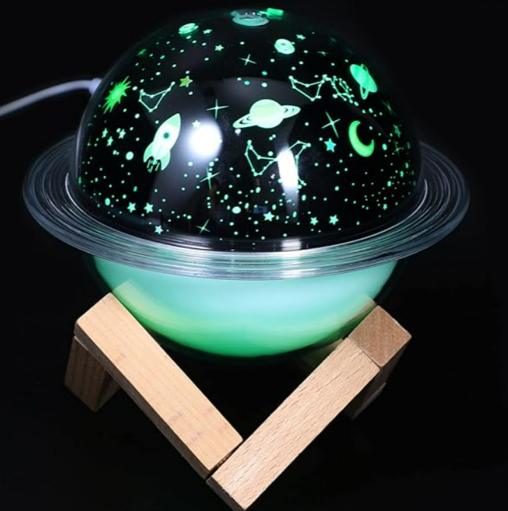 Umidificator de aromaterapie, Zola®, model planeta cu proiectii acvatice, iluminare de fundal RGB, 4 moduri diferite, capacitate 250 ml, putere 2.5 W, cablu USB, 14x14 cm Umidificator de aromaterapie, Zola®, model planeta cu proiectii acvatice, iluminare de fundal RGB, 4 moduri diferite, capacitate 250 ml, putere 2.5 W, cablu USB, 14x14 cm